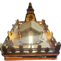 kedarnath dham 3d temple co2 laser cutting files by safidon craft