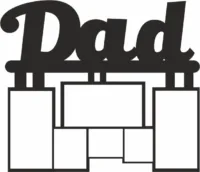 dad photo frame laser cutting files by safidon craft