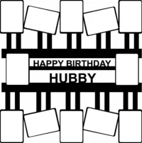 haapy birthday hubby laser cutting photo frame