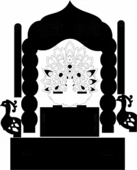 ladoo gopal janamasthmi light box stencil cut co2 laser cutting files by safidon craft