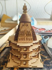 mahakaleshwar ujjain 3d temple co2 laser cutting files by safidon craft