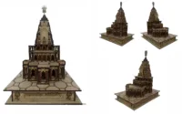 mahakaleshwar 3d temple co2 laser cutting files by safidon craft