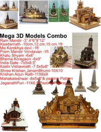 combo pack of 3d temple co2 laser cutting files by safidon craft