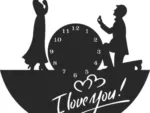 romantic couple clock co2 laser cutting file by safiidon craft