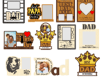 Lasercutting Father`s day design pk of 14