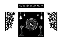 Jali cutting temple Design