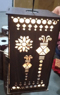 CO2 Laser Cutting MDF Diwali Lantern