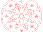 Heart Floral Rangoli Digital Laser Cut File CDR DXF AI SVG for MDF Acrylic CNC Glowforge