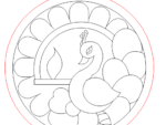 Peacock Floral Rangoli Laser Cut File CDR DXF AI SVG for MDF Acrylic CNC Glowforge