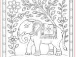 Elephant Floral Mandala Laser Cut File CDR DXF AI SVG for MDF Acrylic CNC Glowforge