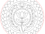 Lotus Floral Rangoli Laser Cut File CDR DXF AI SVG for MDF Acrylic CNC Glowforge