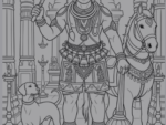 Sri Chinnakaruppar CO2 Laser Engraving Design with Horse and Dog
