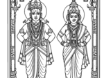 Lord Vitthal Rukmini CO2 Laser Engraving Design File in CDR and DXF Format
